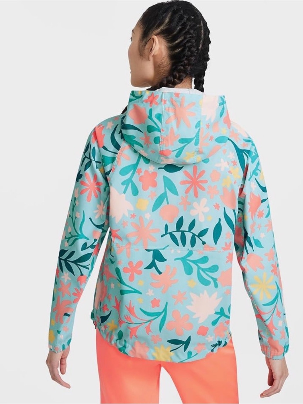 Nike Half Zip Water Repellant Windbreaker Jacket Hood Loose Fit Size Medium NWT - Picture 6 of 8